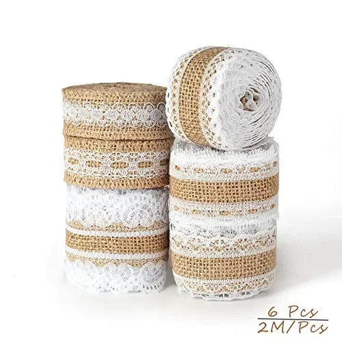 Aoligei Nastri Decorativi Tessuto, Iuta Passamaneria per Tessuti,… - immagine 2