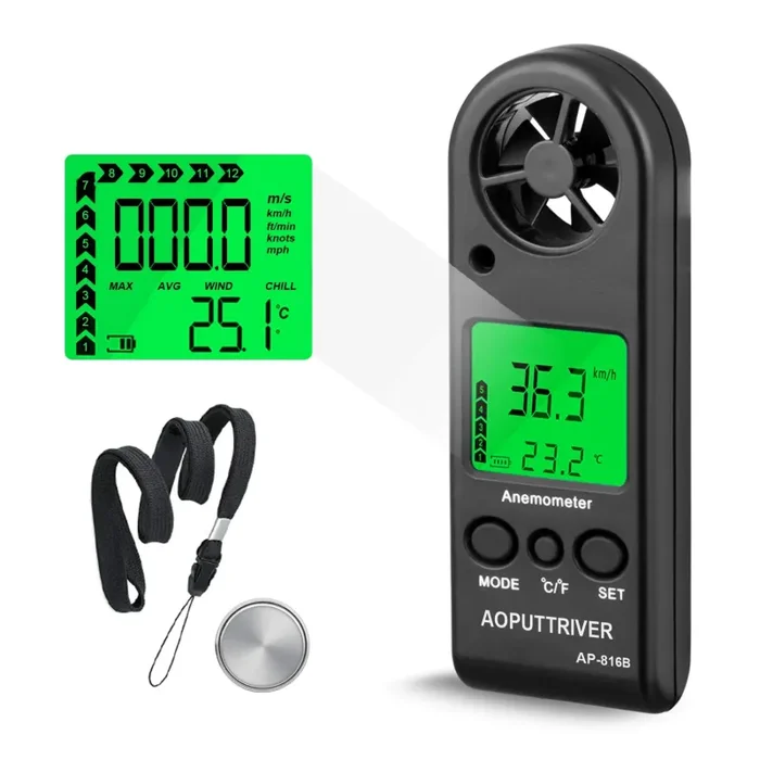 AOPUTTRIVER Anemometro Digitale anemometro Portatile per AP-816B Anemometer Online