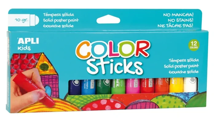APLI Kids 14228 12 barre di tempera