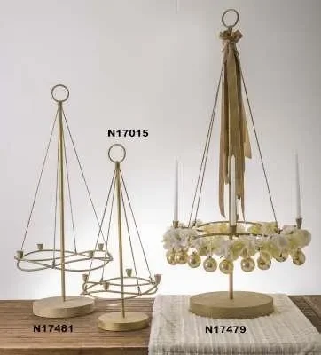 ARPIMEX Albero di Natale con 4 Portacandela Gold