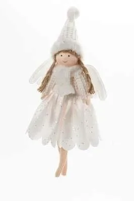 ARPIMEX Angioletto Natale Stoffa 19 Cm Bianco