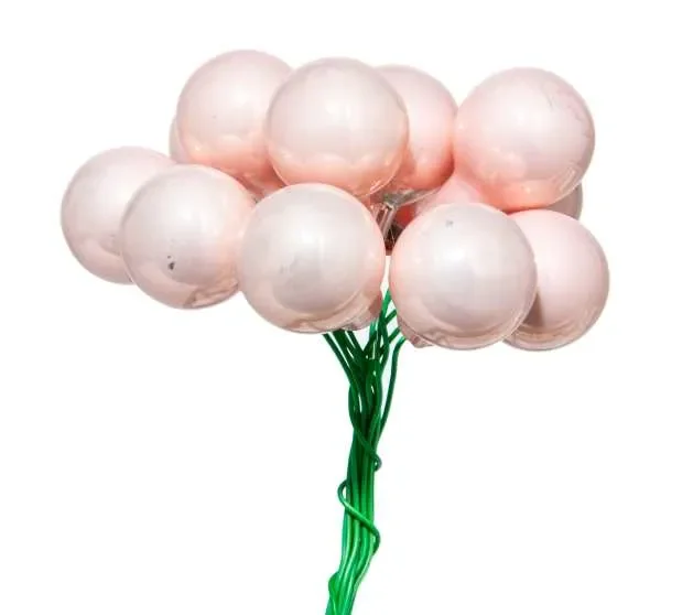 ARPIMEX Box 144 Mini Sfere Natale Vetro D 20 Mm Rosa