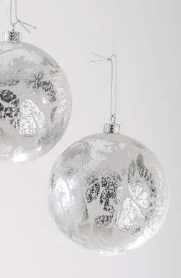 ARPIMEX Box 2 Sfere Natale Bianche D 15 Cm