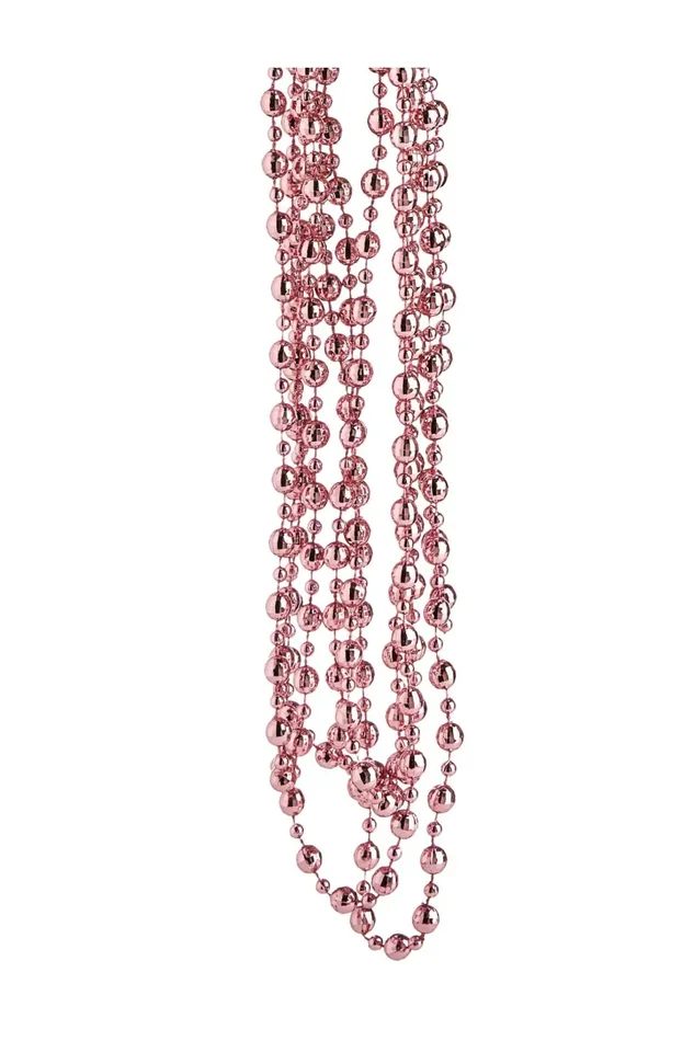 ARPIMEX Collana Natale Perle Plastica D 8 Mm 2,7 Mt Rosa