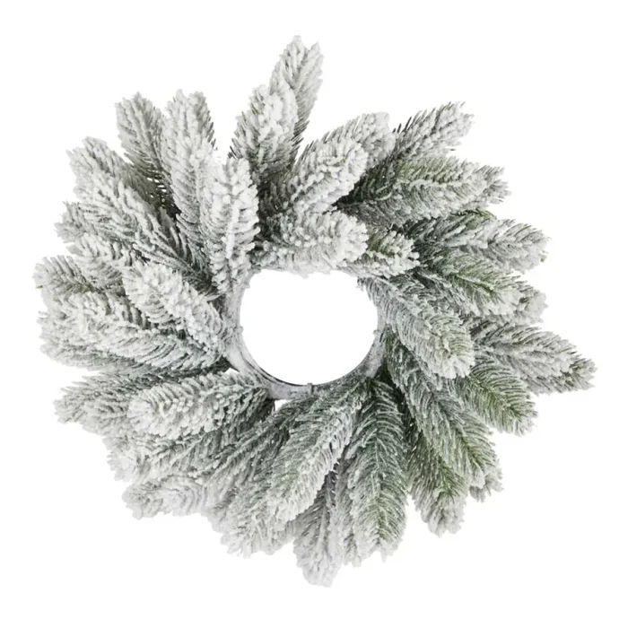 ARPIMEX Corona Pino di Natale Innevata D 30 Cm Bianco Pe