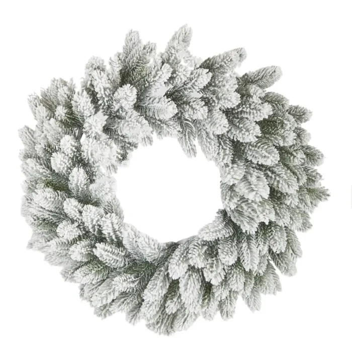 ARPIMEX Corona Pino di Natale Innevata D 60 Cm Bianco Pe