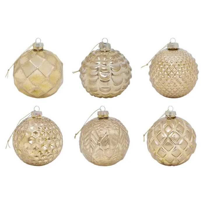 ARPIMEX Decorazione Sfera Natale D 100 Mm Vetro Assortiti Stili Gold 1 Pz