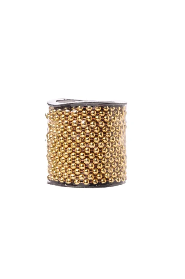 ARPIMEX Ghirlanda Perle Natale D 6 Mm L 10 Mt Plastica Oro