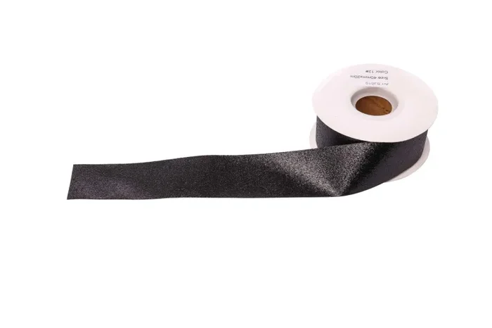 ARPIMEX Nastro Natale Decorativo Glitterato H 2,5 Cm L 20 Mt Nero