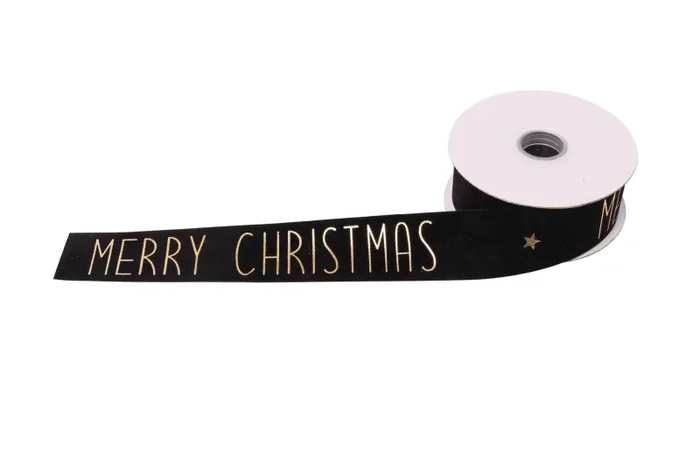 ARPIMEX Nastro Natale Merry Christmas 15 Mm 10 Mt Nero