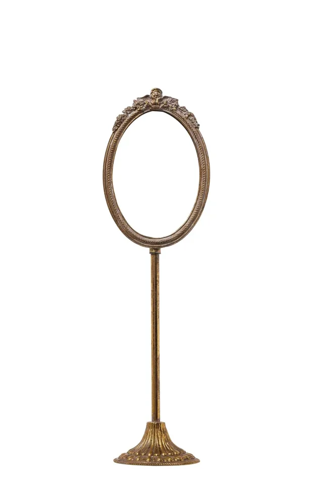 ARPIMEX Specchio con Base 11,5 x 9,5 x 41,5 Cm Gold