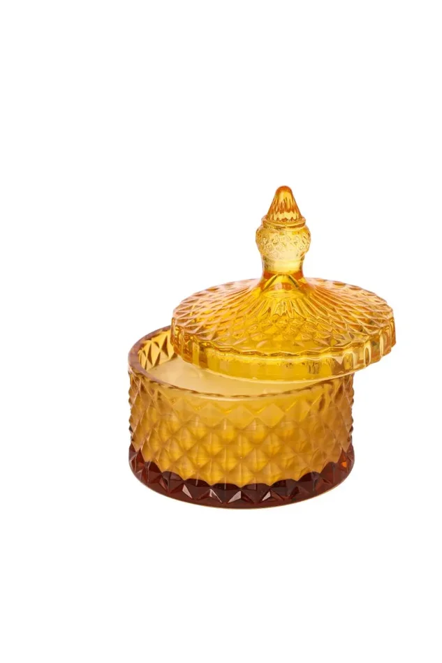 ARPIMEX Vasetto Vetro con Cera D 10,5 Cm H 13 Cm Bomboniera Marrone