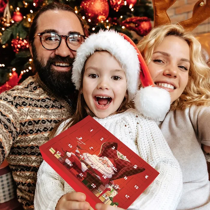Awutzut Calendario Avvento Ragazza 2024 Regalo di Natale con Bracciale Collana e 24 Pendenti per Bambini - immagine 2