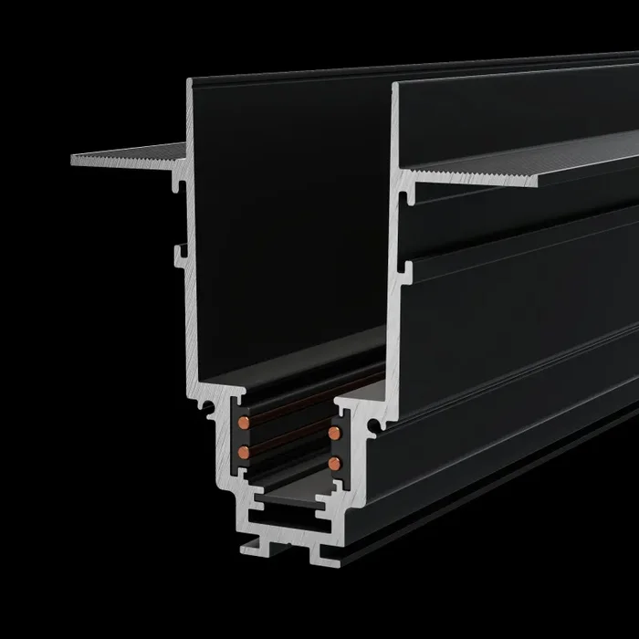 Barra Magnetica da Incasso 300 cm per Sistema Illuminazione Binario Nero - immagine 2