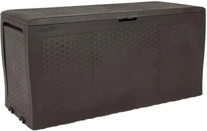 Baule Cassapanca da Esterno 116,4×44,7×57 cm in Resina Keter Samoa Marrone