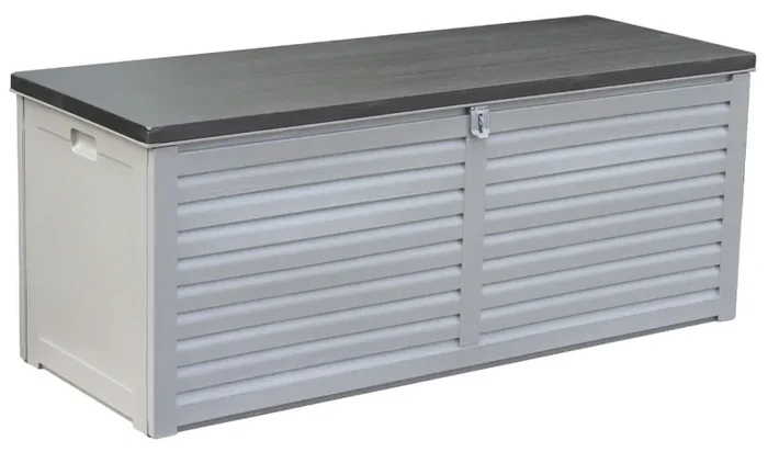 Baule Cassapanca da Esterno 143,5×53,4×56,8cm in Polipropilene Ranieri Grigio