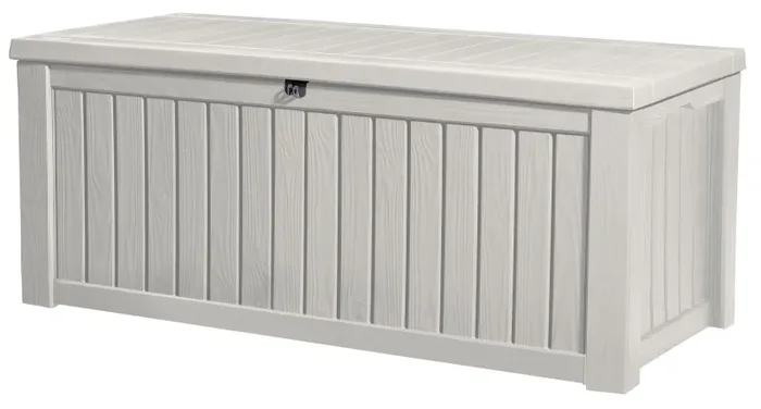 Baule Cassapanca da Esterno 155×64,4×72,4 cm in Resina Keter Pool Box 150G Bianco Online