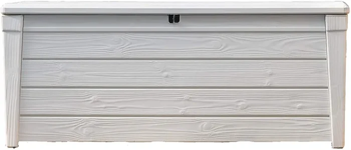 Baule Cassapanca da Esterno 155×64,4×72,4 cm in Resina Keter Pool Box 150G Bianco Online - immagine 3