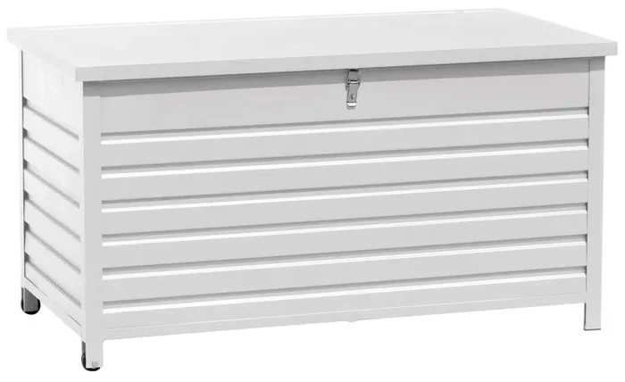 Baule da Esterno con Ruote 142x72x74 cm Bianco