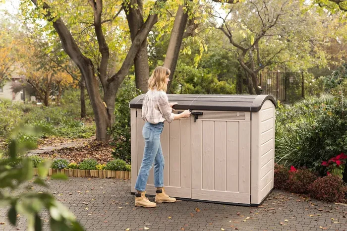 Baule da Esterno Keter Store-it-Out Ultra 177x113x134 cm in Resina Beige - immagine 2