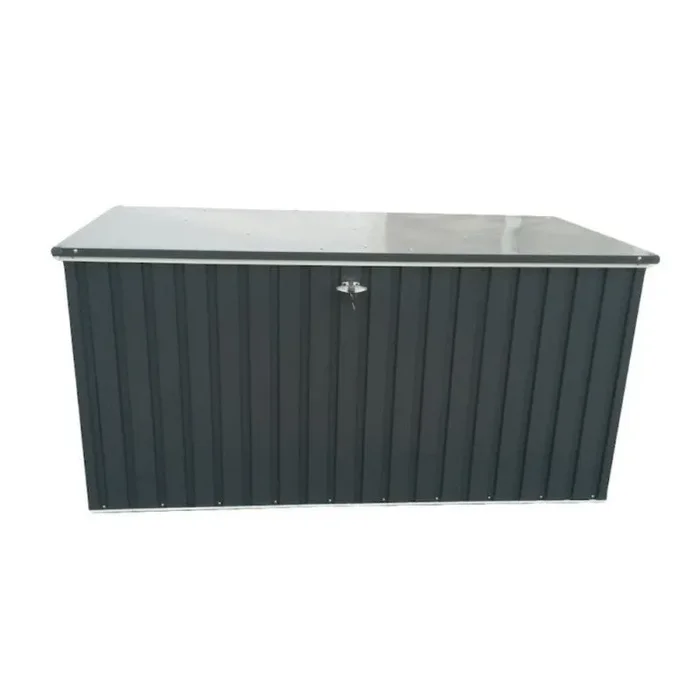 Baule Porta Attrezzi da Esterno 1450 Litri in Acciaio Zincato Antracite - immagine 3