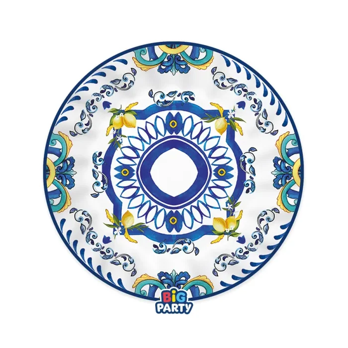 Big Party Piatti Carta Amalfi D 20 Cm Cf 6 Pz Sconti