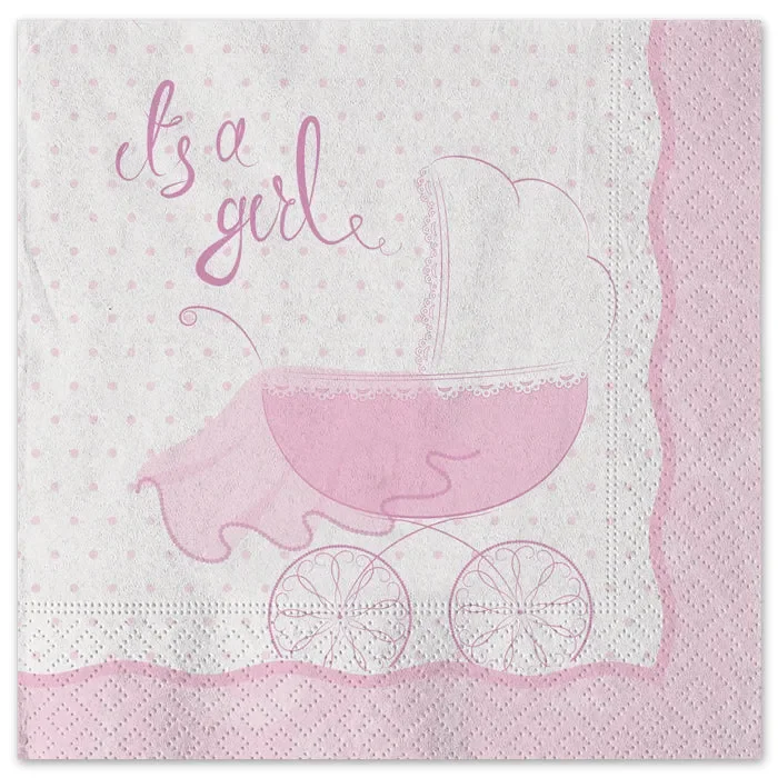 Big Party Tovaglioli Carta It’s a Girl 33 x 33 Cm Cf 20 Pz Rosa