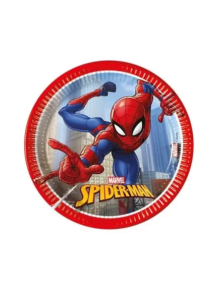 Bigiemme Piatto Spiderman Crime D 20 Cm 8 Pz