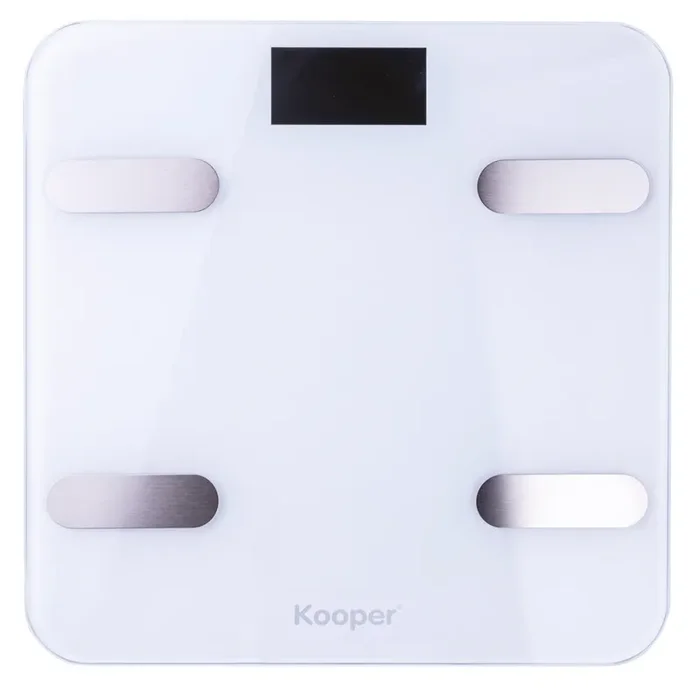 Bilancia Pesapersona Digitale Max 180 Kg in Vetro con App Bluetooth Kooper Bianco