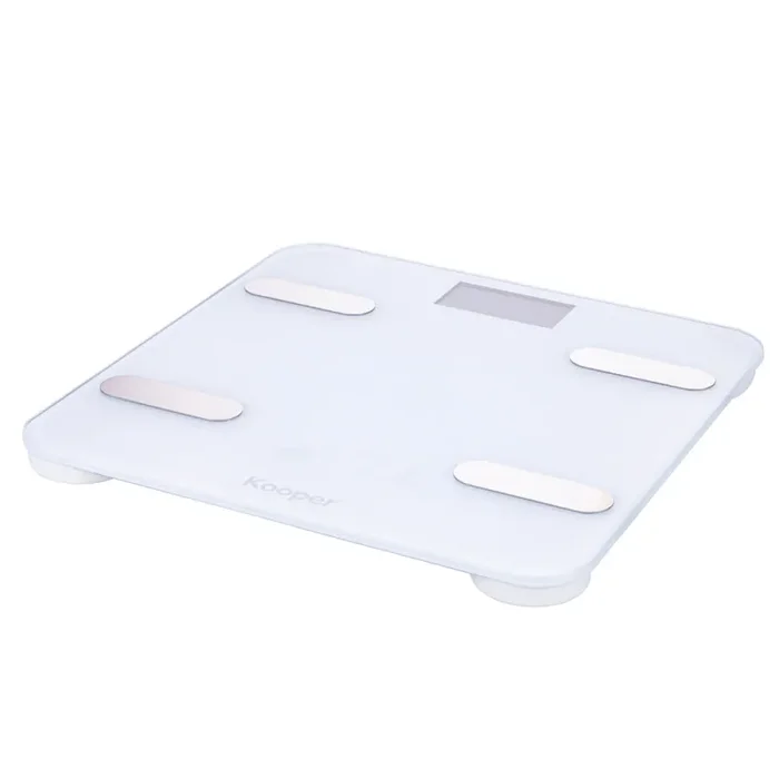 Bilancia Pesapersona Digitale Max 180 Kg in Vetro con App Bluetooth Kooper Bianco - immagine 2