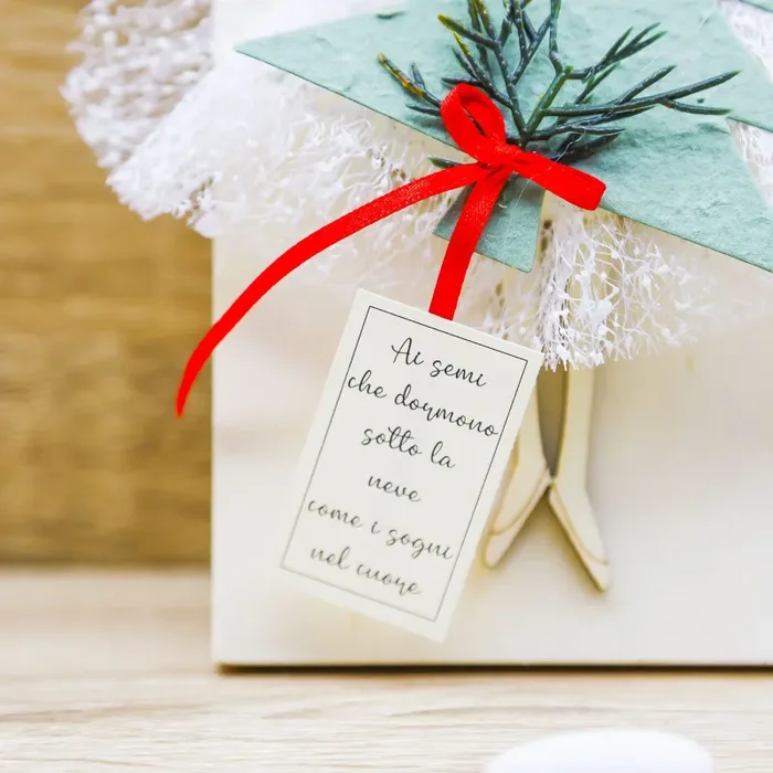 Bimba/Angelo delle Feste, Abito Bianco con Carta che Germoglia Beccalli - immagine 3