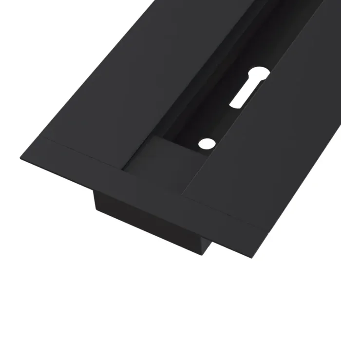 Binario per Faretti da Incasso 2m in Alluminio per Sistema Illuminazione Binario Monofase Nero Sconti