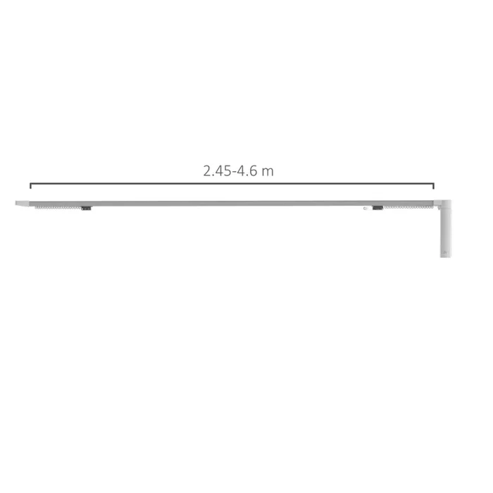 Binario per Tende Motorizzato 2,45-4,6m con Telecomando in Alluminio Bianco - immagine 3