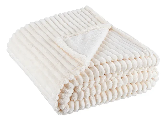 Bizzotto Plaid Rachele Natale 150 x 200 Cm Avorio