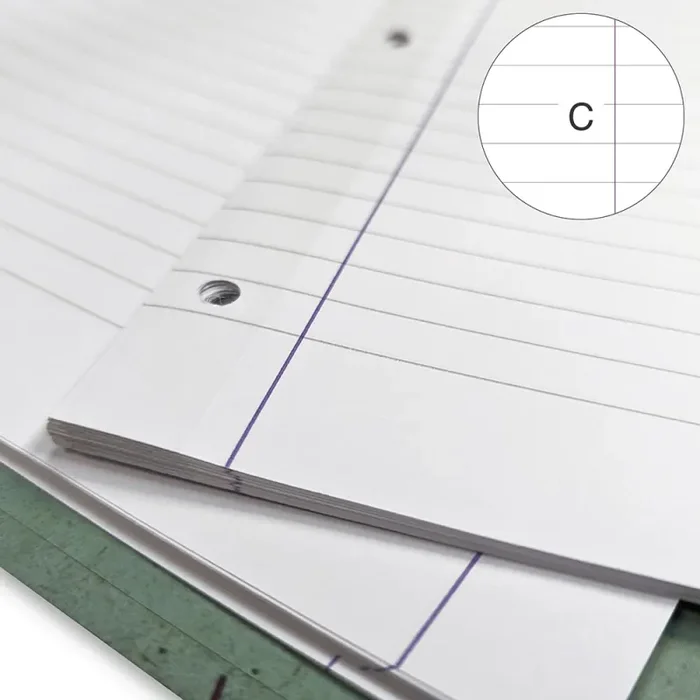 BM BeMore – Ricambi Bandup A4 Con Banda Rinforzata – Rigatura C – Righe Con Margini Per 4° E 5° Elementare – Confezione Da 40 Fogli – Carta 90G/Mq – 0105495 - immagine 3