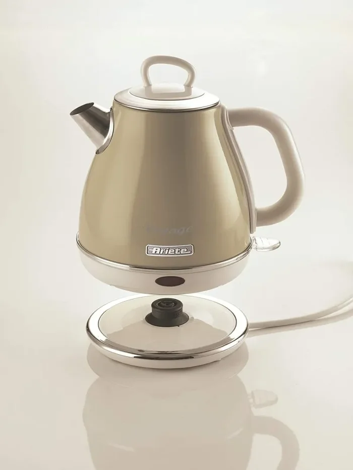 Bollitore Elettrico 1600W Capacità 1L in Acciaio Ariete Beige - immagine 2
