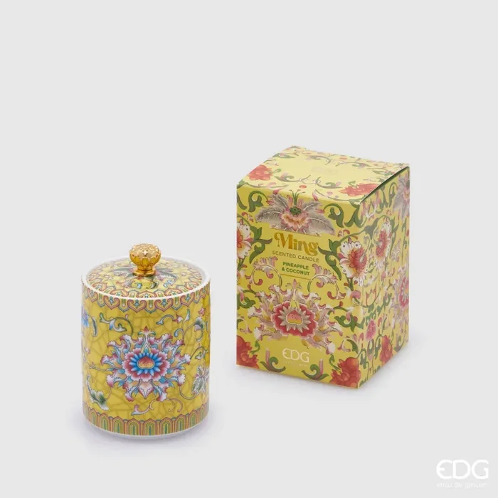 Bomboniera EDG Enzo de Gasperi Candela Profumata Ming Giallo H10 D7 cm