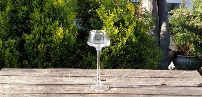 BONTURI CASA HOME DECORATION Calice WindLight Stelo 20 Clear Gold H 20 Cm D 7,5 Cm Vetro Saldi