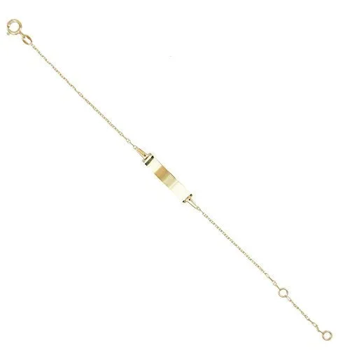 Bracciale bambino – gourmette identità – Oro Giallo – maglia…