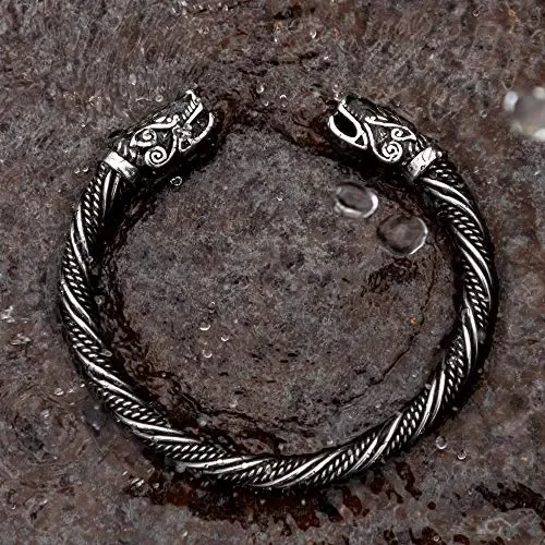 Bracciale da uomo in acciaio inox massiccio, stile vichingo, creato per… - immagine 3