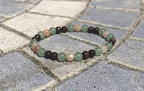 Bracciale ENERGY BOOST Vitalità Granato, pietra di roccia naturale e pietra… - immagine 2