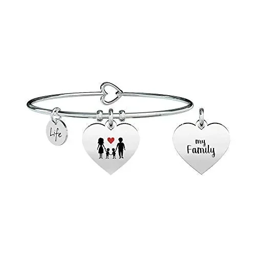 Bracciale KIDULT 731629 family acciaio 316L cuore my