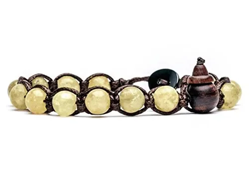 Bracciale originale tibetano Tamashii realizzato con pietre naturali CITRINO