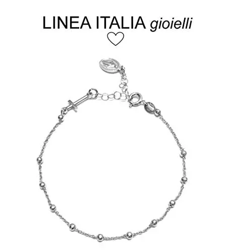 Bracciale Rosario In Argento 925 – Con Croce E Madonna – Linea Italia… - immagine 3