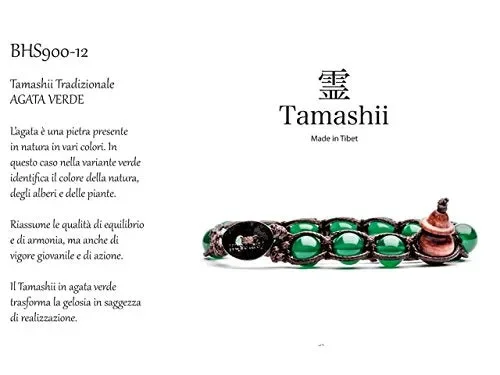 Bracciale tibetano buddista Tamashii in Agata Verde MainApps - immagine 2