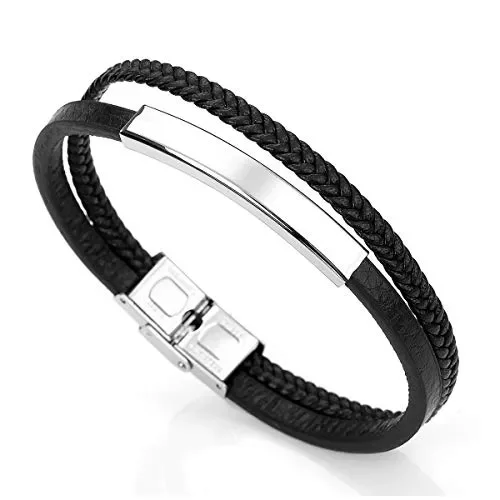 Braccialetto in acciaio intrecciato per uomo… - immagine 2