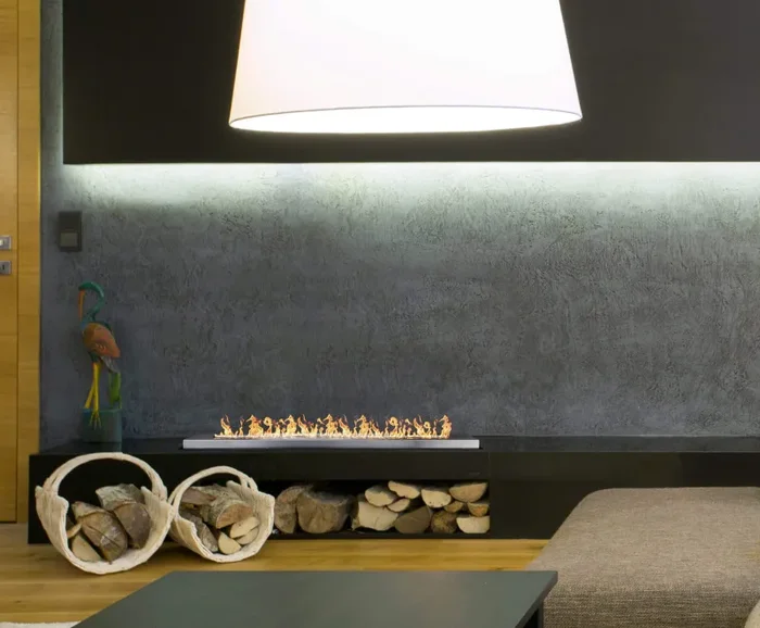 Bruciatore a Bioetanolo per Camini 90x11x5,3 cm 1,7 Litri Silver - immagine 2