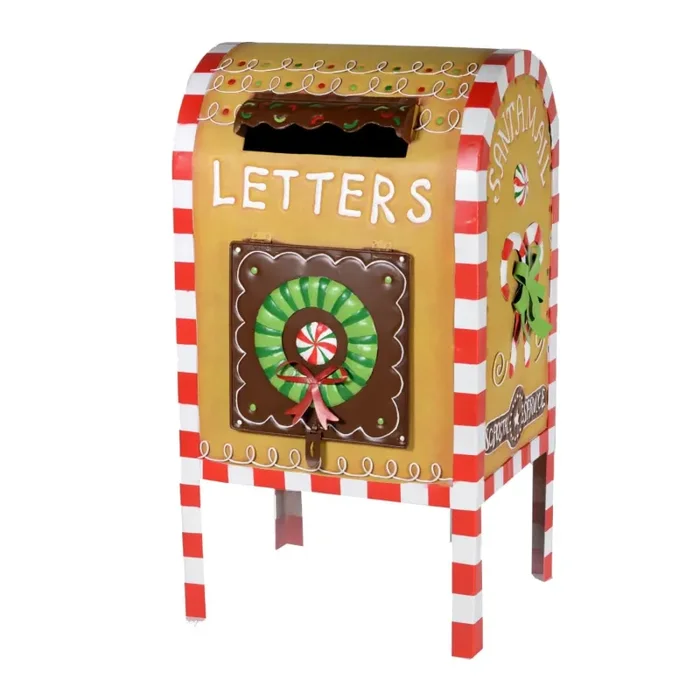 Buca Delle Lettere in Metallo 31×52,5x24cm Decorazione Gingerbread Sconti