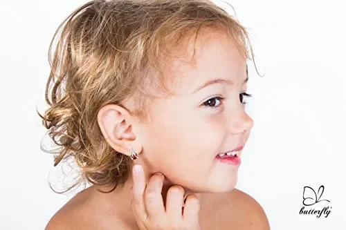 butterfly Bambine Ragazze Orecchini Argento Sterling 925 Rosso Coccinella… Vendita calda online - immagine 3