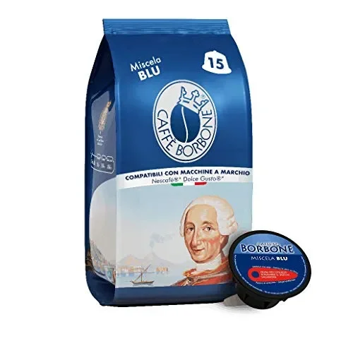 Caffè Borbone Miscela Blu – 90 capsule (6 confezioni da 15 capsule) -…
